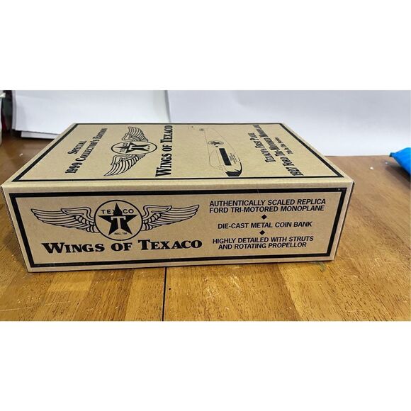 1999 ETRL RACING CHAMPIOS TEXACO FORD TRIMOTORED MONOPLANE DIE CAST GOLD - Picture 2 of 16